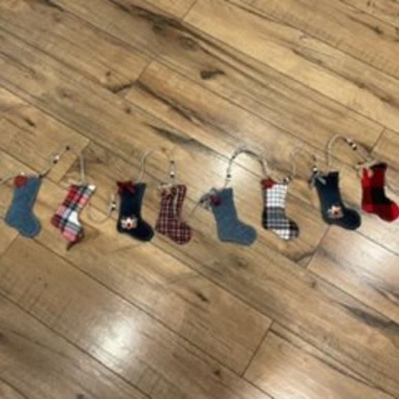 Garland. New. Hand Crafted Christmas Stocking Garland. - Picture 2 of 5